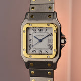 1980s Cartier Santos Carree Spider dial