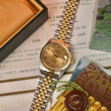 1996 Rolex Datejust 16233 Champagne Roman Complete Set