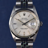 Rolex Datejust 16014 Silver Dial Service Card and Unpolished