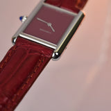 Cartier Tank Must De Burgundy Box and Papers WSTA0054