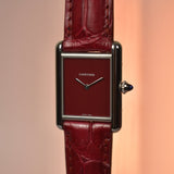 Cartier Tank Must De Burgundy Box and Papers WSTA0054