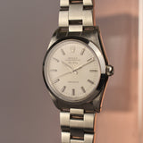 1990 Rolex Air King 14000 Warm Silver Dial with Box and Papers