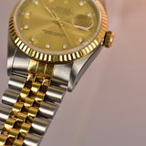 1993 Rolex Datejust 16233 Diamond Dial Box and Papers