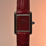 Cartier Tank Must De Burgundy Box and Papers WSTA0054