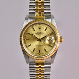 1989 Rolex Datejust 16233 Champagne Dial Box and Papers