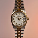 1995 Rolex Datejust 16233 White Roman Dial Box and Papers