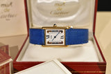 NOS 1996 Cartier Tank Must De Cartier Tri-Metal Roman Complete Set **UNWORN**