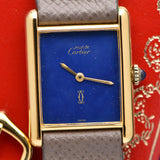 Cartier Must De Tank 'Lapis' Blue Dial - Box & Papers