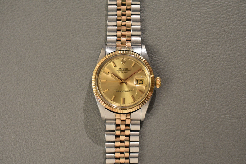 1970 Rolex Datejust 1601 Two-Tone No Lume Dial
