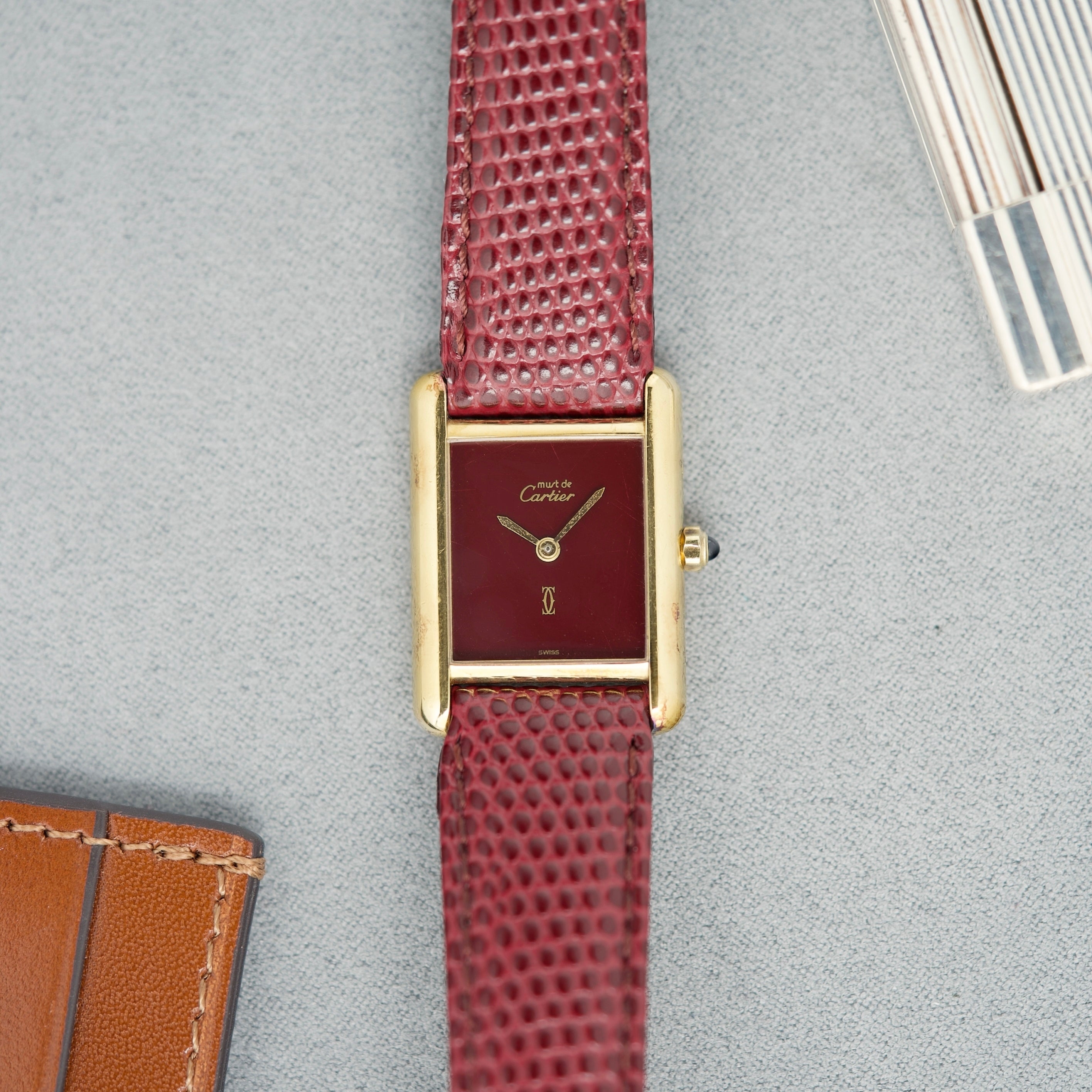 Cartier Must De Tank Bordeaux Dial Huntington Company