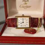 Cartier Tank 'Must De' Breguet Dial With Box and Hangtag