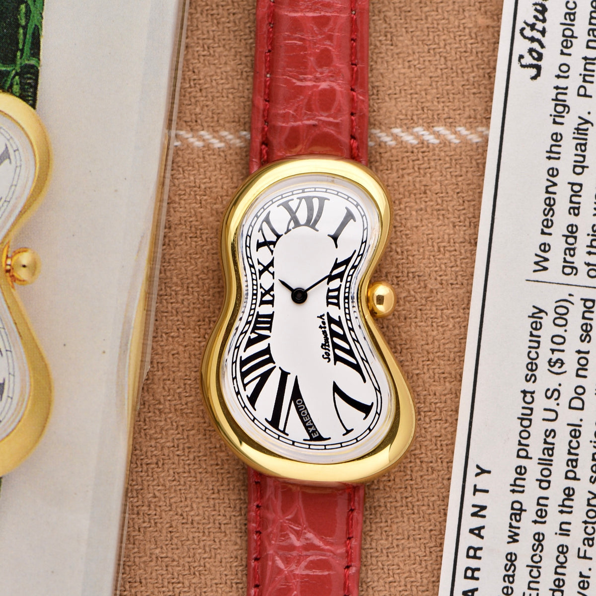 Salvador Dali Softwatch Exaequo Rare 1993 NEW in Box & Papers Unisex 47 X 20 mm ✨ Exaequo Softwatch  main image 4