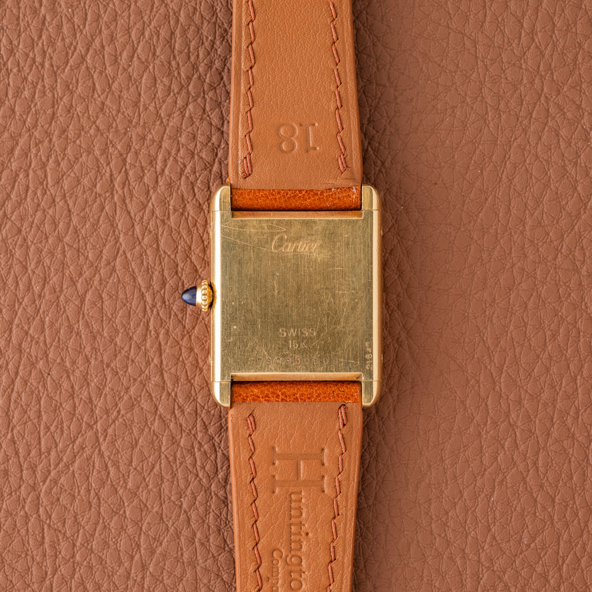 1970s Cartier Tank Rare Cream Paris Dial With Gold Hands (Ref