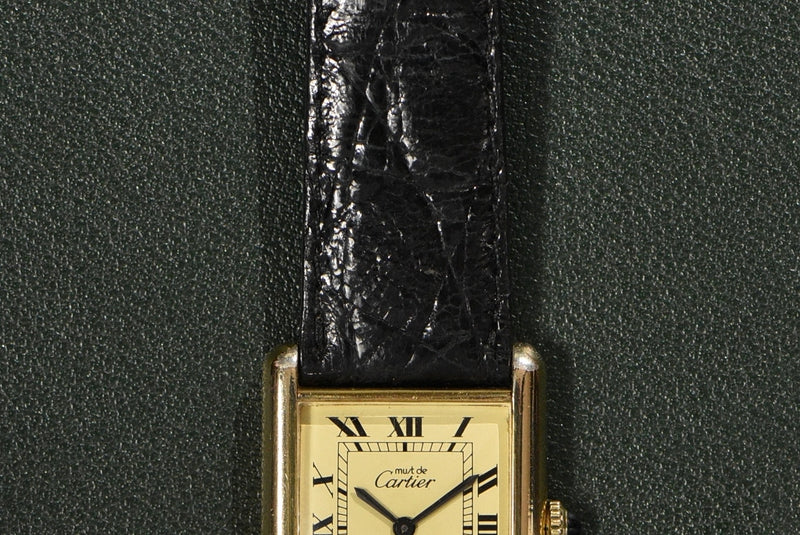 1978 Cartier Tank 'Must De' Lemon Roman Complete Set - Original  Owner