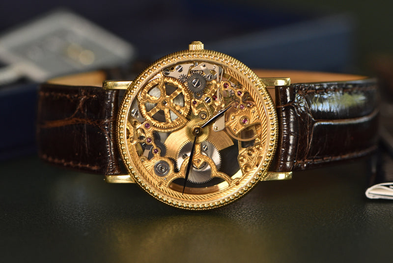 1998 Universal Genève Ref. 151.11.662 Skeleton 18K Gold Complete Set