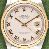 2001 Rolex Datejust Two-Tone Pyramid Dial - Box & Papers