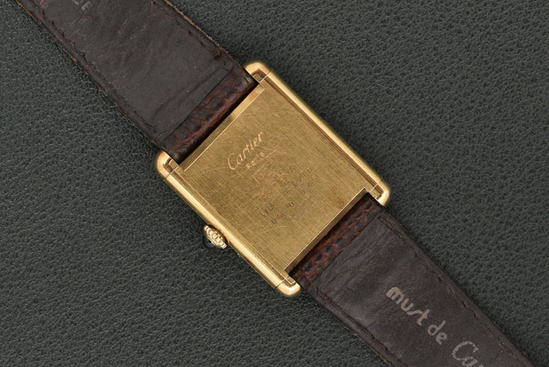 Cartier Tank 'Must De' Lemon Roman Complete Set - Rare Brazilian Hallmark