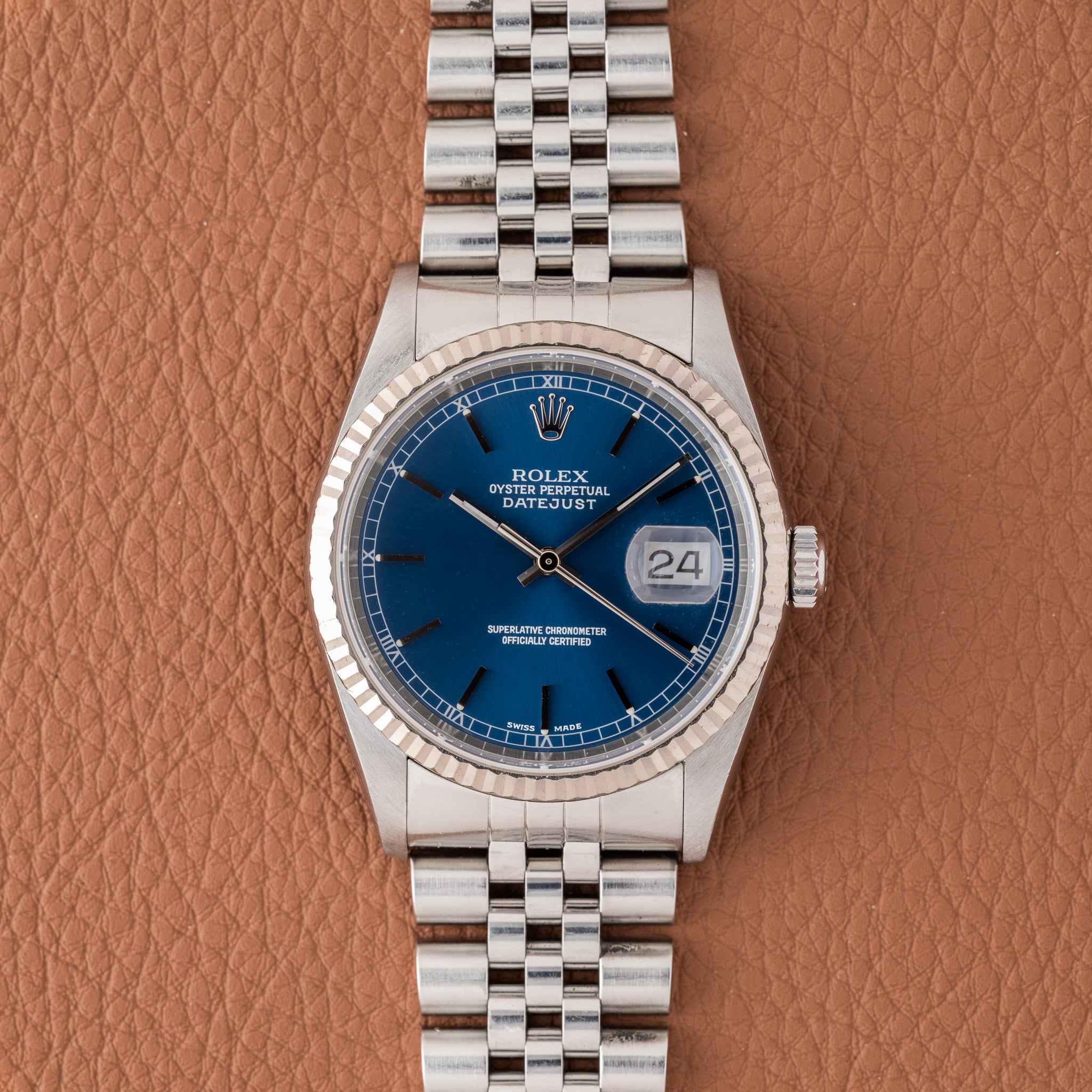 2002 Rolex Datejust Blue Stick Dial (Ref. 16234) – Huntington Company