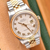 2001 Rolex Datejust Two-Tone Pyramid Dial - Box & Papers