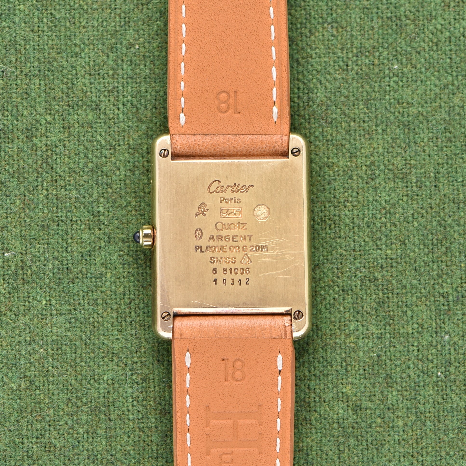 Cartier Must De Tank Grey Gilt Dial