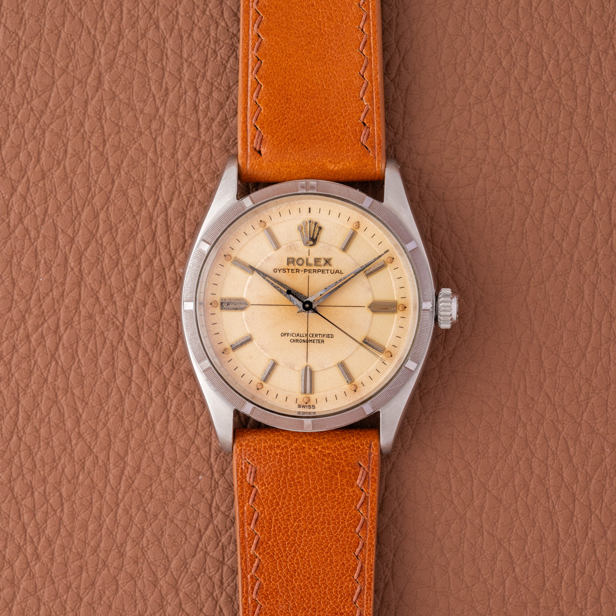 1955 Rolex Oyster Sector Crosshair Dial - Tropical Patina (Ref