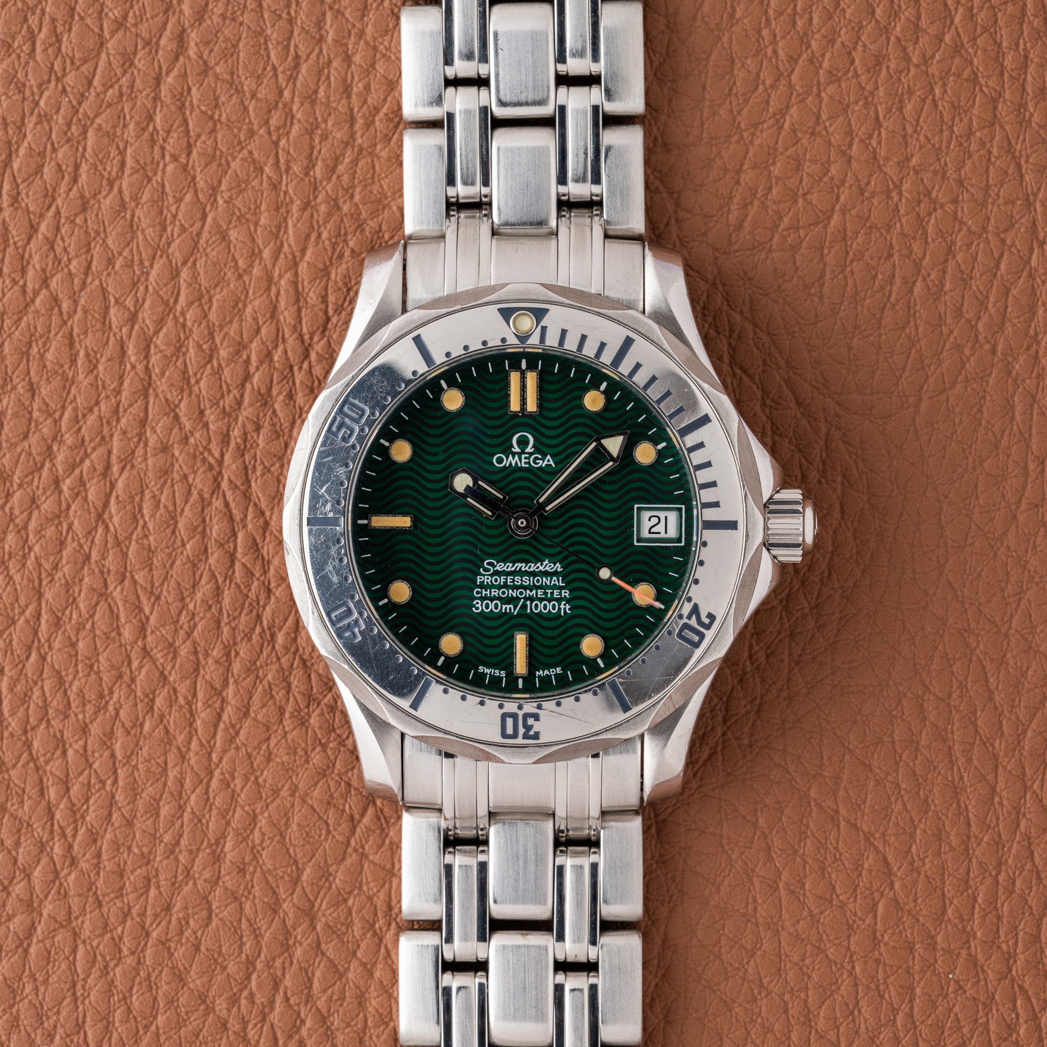 1999 Omega Seamaster 300M Green Jacques Mayol (Ref. 2553.41