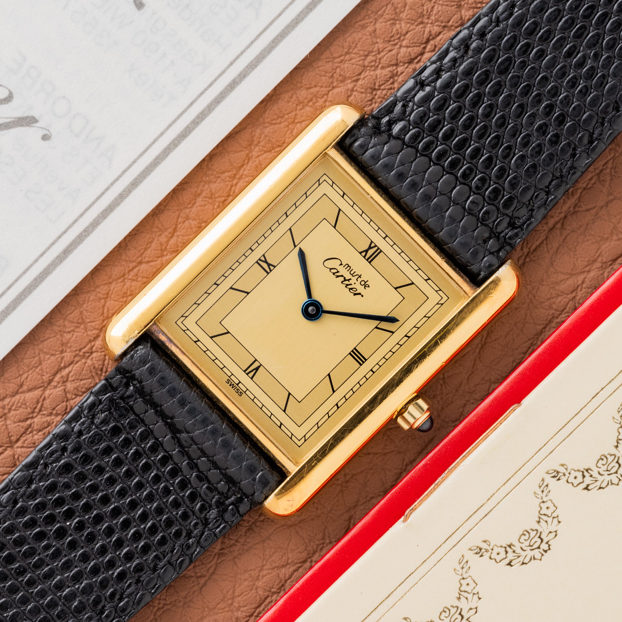 Cartier Must Tank Sector Roman Dial - Box & Papers (Ref. 681006