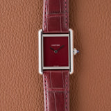 2023 Cartier Tank Must Burgundy Red Dial - Box & Papers (Ref. WSTA0054)