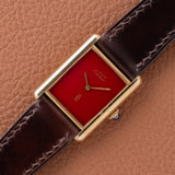 Cartier Must de Tank Manual Raspberry Dial