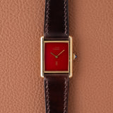 Cartier Must de Tank Manual Raspberry Dial