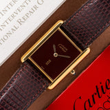 Cartier Must Tank Bordeaux Dial - Box and Service Papers (Ref. 590005)