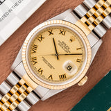 1996 Rolex Datejust Two-Tone Shantung Roman Dial (Ref. 16233)