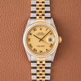 1996 Rolex Datejust Two-Tone Shantung Roman Dial (Ref. 16233)