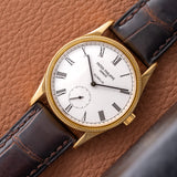 1990s Patek Philippe Gold Calatrava Gübelin-Signed (Ref. 3796D)
