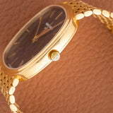 1980s Patek Philippe Blue Jumbo Ellipse With Brick Bracelet (Ref. 3734)