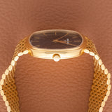 1980s Patek Philippe Blue Jumbo Ellipse With Brick Bracelet (Ref. 3734)