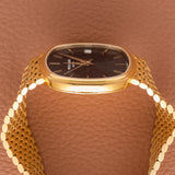 1980s Patek Philippe Blue Jumbo Ellipse With Brick Bracelet (Ref. 3734)