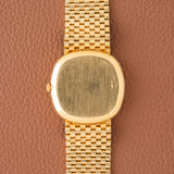 1980s Patek Philippe Blue Jumbo Ellipse With Brick Bracelet (Ref. 3734)