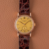 1940s Vacheron Constantin Dress Watch Rose Gold With Gold Dial