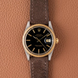 1987 Rolex Oyster Perpetual Date Black Gilt (Ref. 15053)