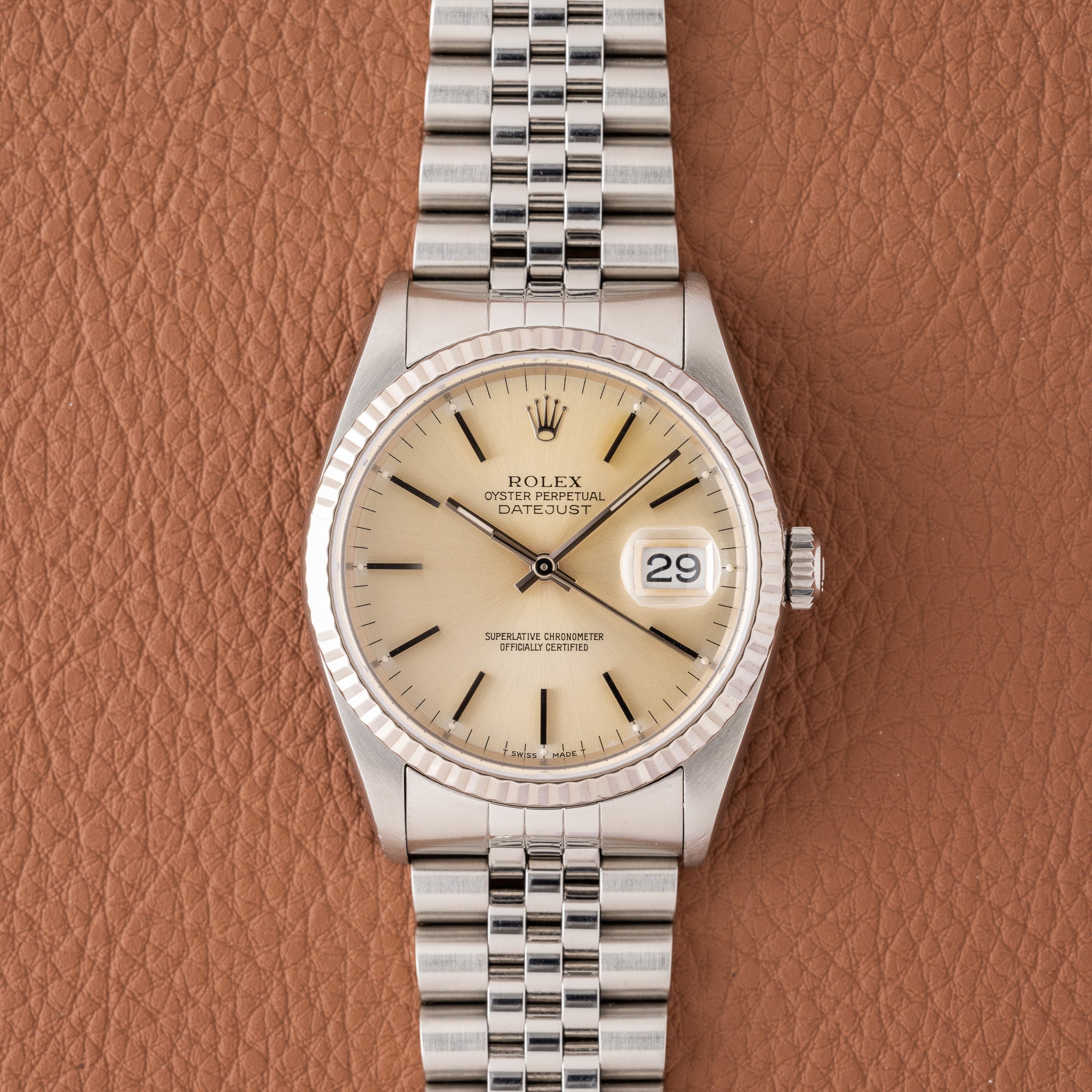 1993 Rolex Datejust Warm patina Silver Dial (Ref. 16234