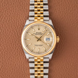 2021 Rolex Datejust Two Tone Motif Dial - Box and Papers (Ref. 126203)