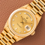 1991 Rolex Day-date Yellow Gold Factory Diamond Dial (Ref. 18238)