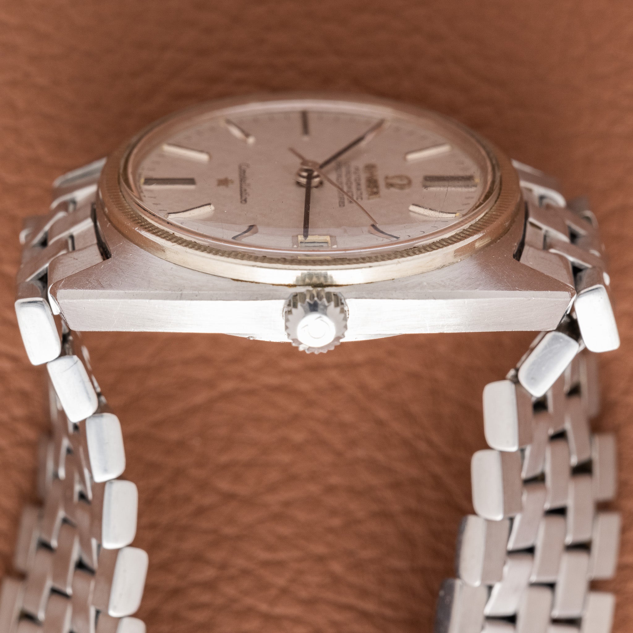 木製BENKEI　ビンテージ 1970s Omega Constellation Linen Dial - Brick Bracelet (Ref