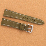 Olive Smooth Pebble Calf