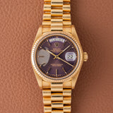 1980 Rolex Day-Date Tropical Purple Dial - Papers (Ref. 18038)
