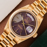 1980 Rolex Day-Date Tropical Purple Dial - Papers (Ref. 18038)