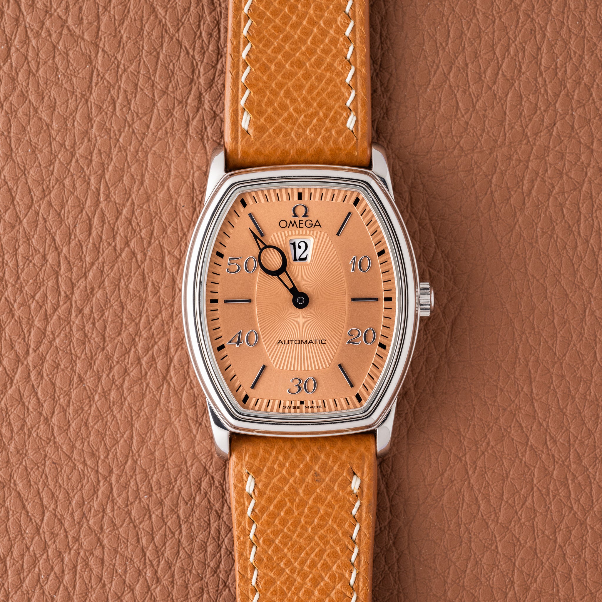 イマンオデットフライパン時計 1998 Omega De Ville Salmon Jump Hour (Ref. 4553.61) – Huntington