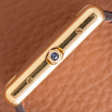 1990s Cartier Must Tank Rare Gold and Cream Roman Dial (Ref. 681006)