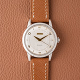1950s Ulysse Nardin Automatic Silver Guilloché Tapestry Dial